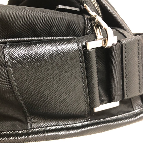 Prada Black Re-nylon And Saffiano Leather Shoulder Bag - Picture 13 of 16